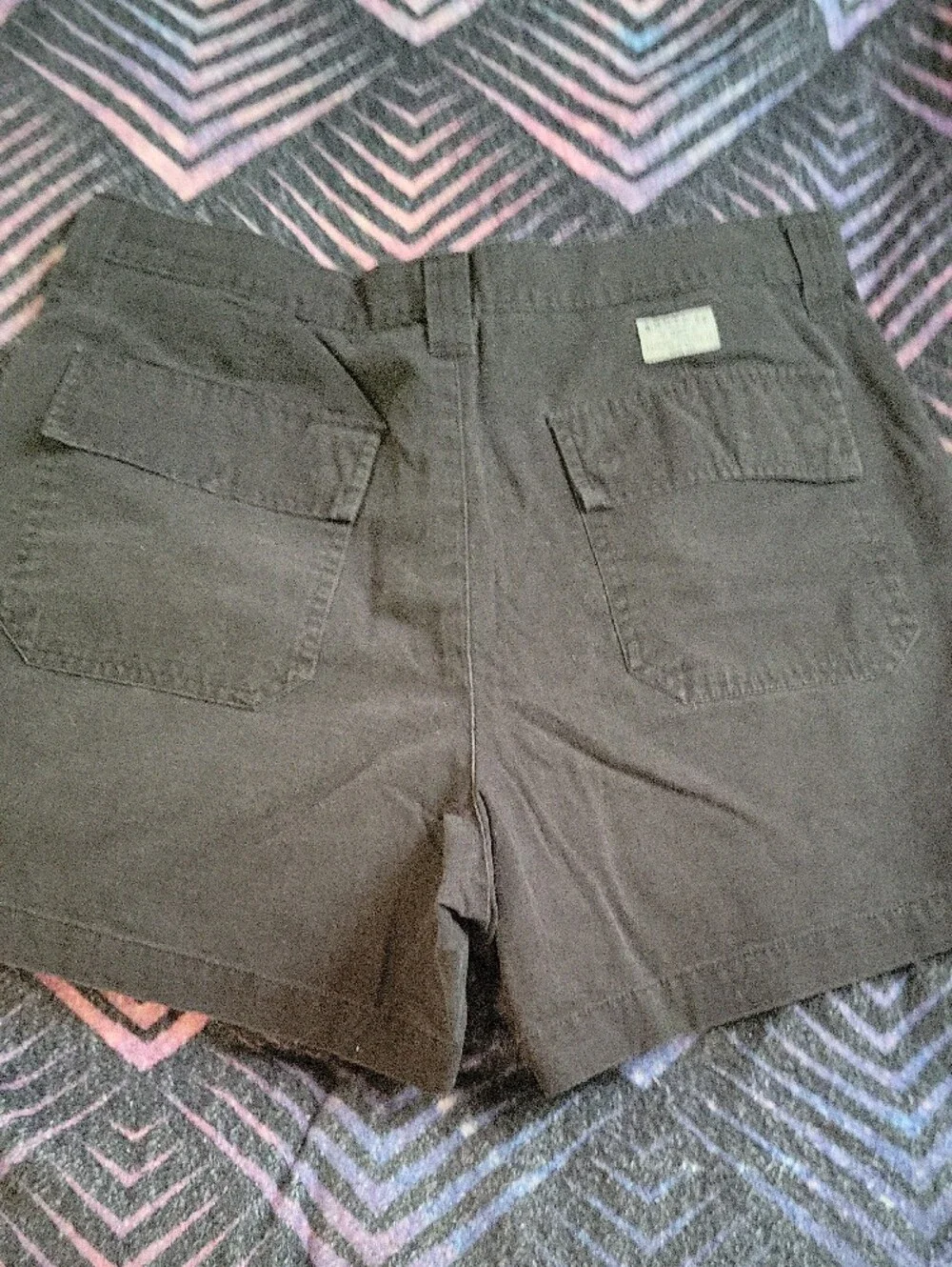 Route 66 Black Cotton Shorts - Size 14